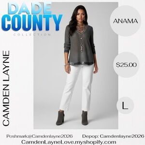 Anama Women's White Cropped Pants